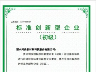 全縣首家！遂昌一企業(yè)通過國家級(jí)標(biāo)準(zhǔn)創(chuàng)新型企業(yè)認(rèn)定